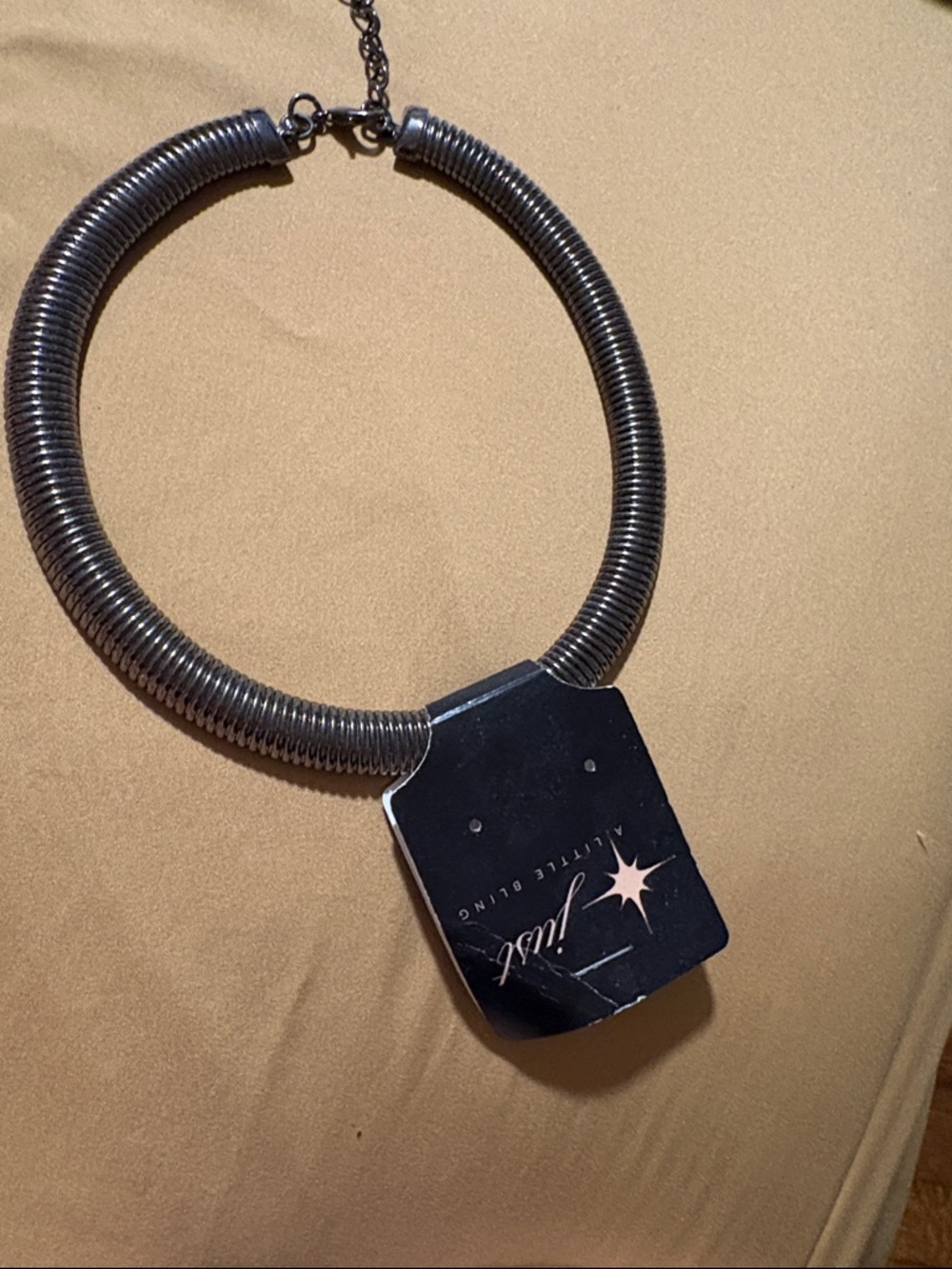 Chunky Silver Coil Necklace